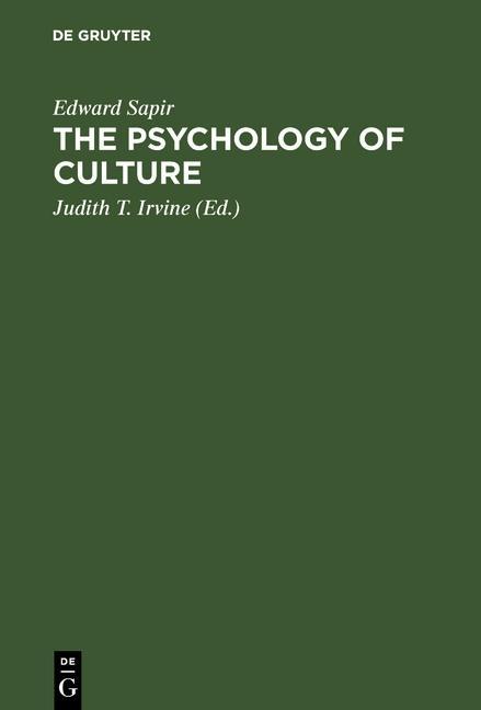 The Psychology of Culture - Edward Sapir