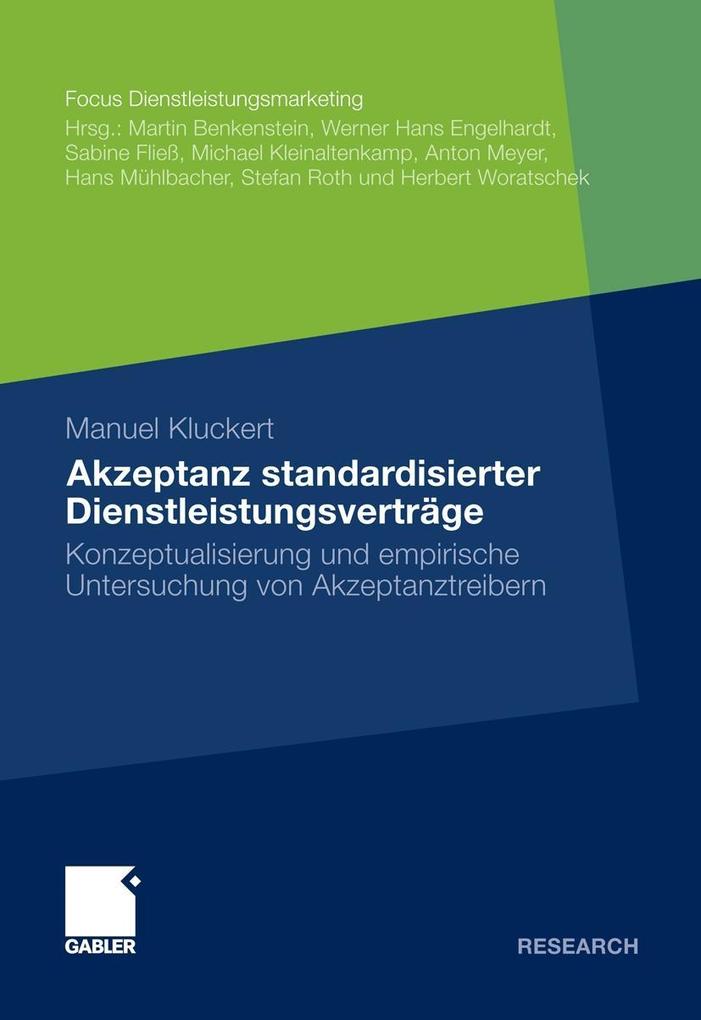 Akzeptanz standardisierter Dienstleistungsverträge - Manuel Kluckert