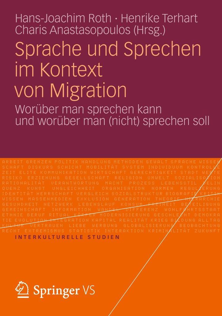 Springer Fachmedien Wiesbaden Sprache Und Sprechen Im Kontext Von Migration Hans-Joachim Roth; Henrike Terhart; Charis Anastasopoulos - Bild 4