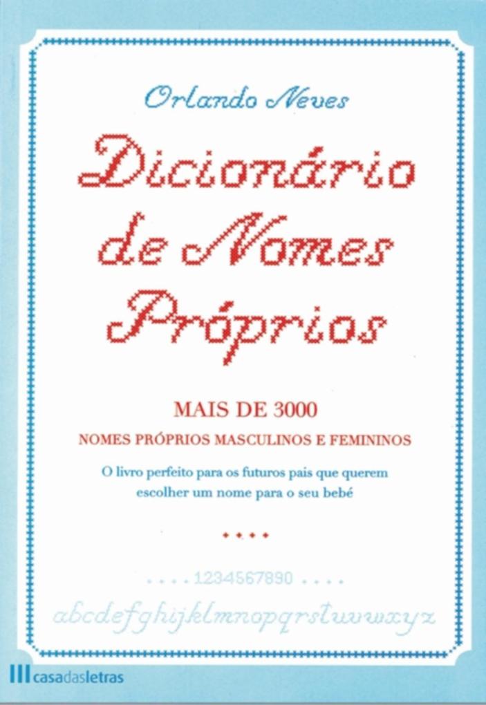 Dicionário de nomes próprios - Orlando Loureiro Neves