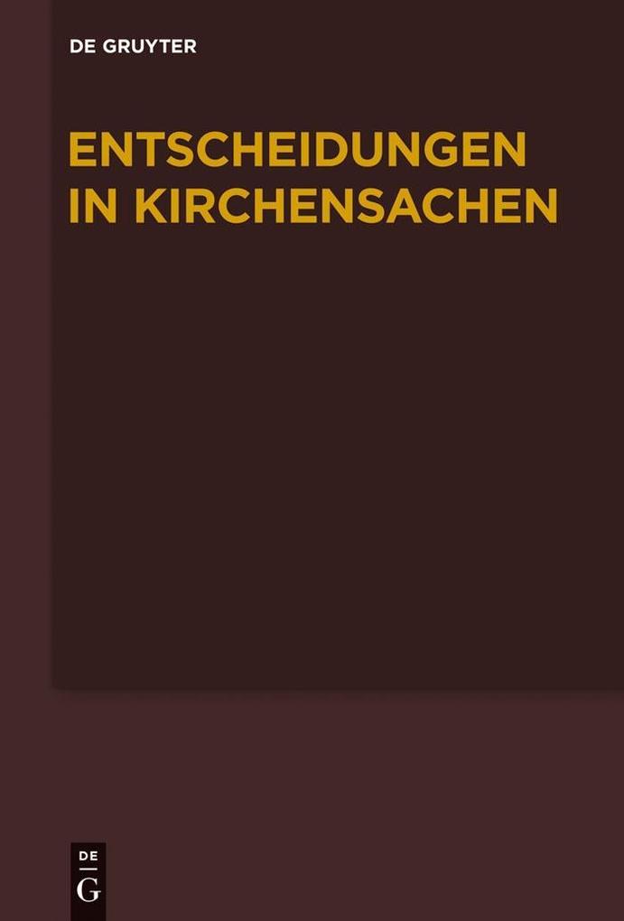 Entscheidungen in Kirchensachen seit 1946 Bd. 54 -1.7.-31.12.2009