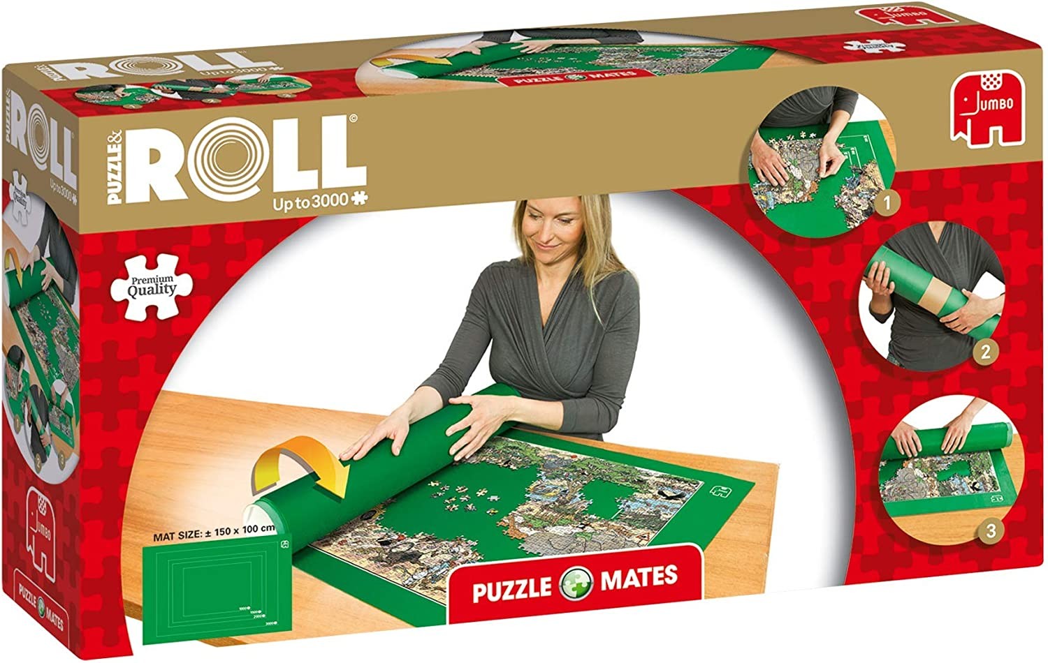Jumbo Puzzle Mates - Puzzle & Roll Puzzle-Rolle - 3000 Teile - Grün - Image 11