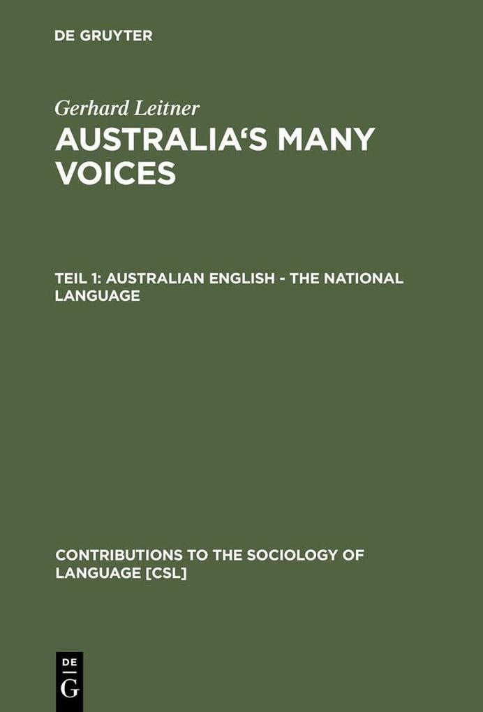 Australian English - The National Language - Gerhard Leitner
