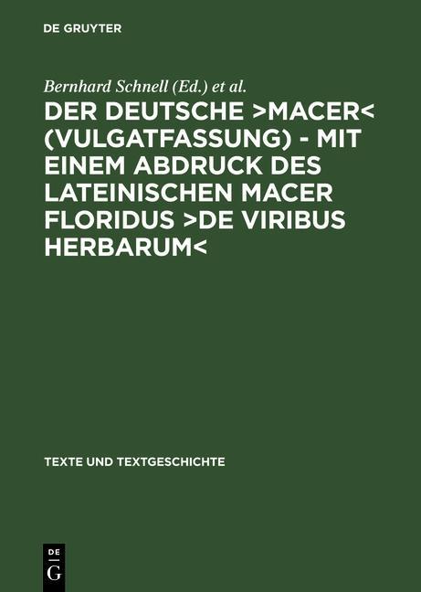 Der deutsche >MacerDe viribus herbarum<