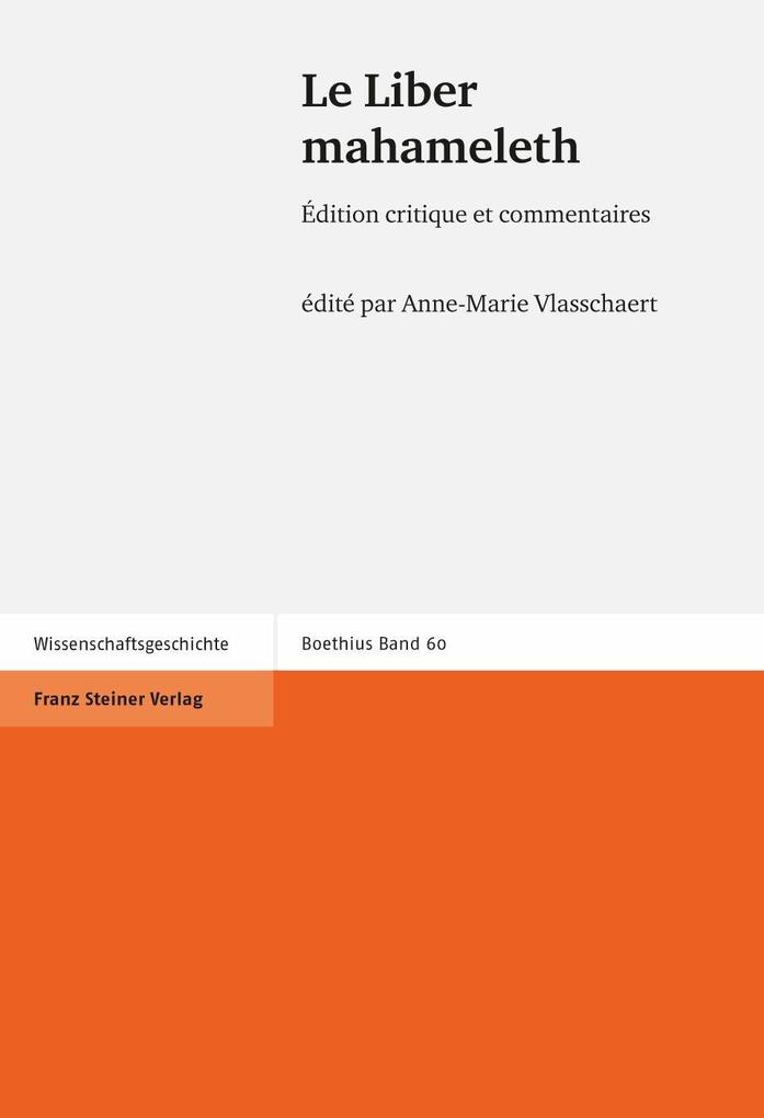 Le Liber mahameleth als eBook von - Franz Steiner Verlag
