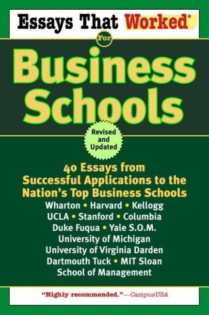 Essays That Worked for Business Schools (Revised) als eBook von Boykin Curry, Brian Kasbar - Random House Publishing Group