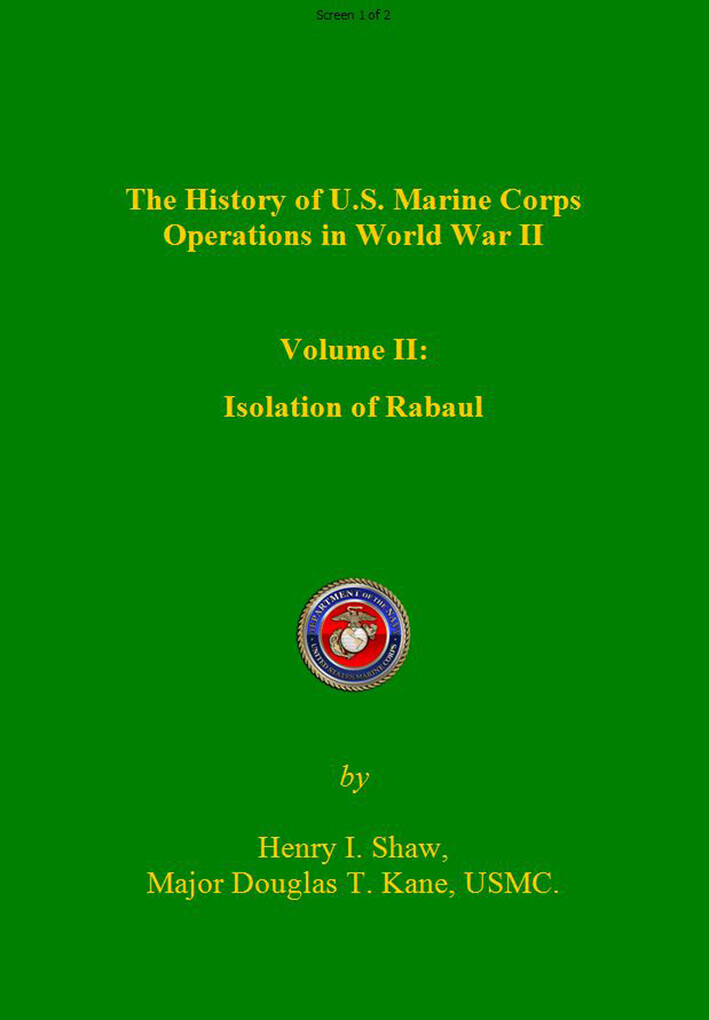 History of US Marine Corps Operation in WWII Volume II als eBook von Henry Shaw, Douglas Kane - 232 Celsius