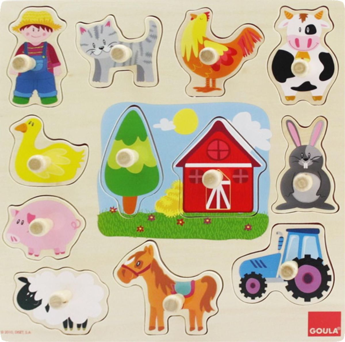 Goula Unisex Bunt Holzpuzzle Granja - Image 8