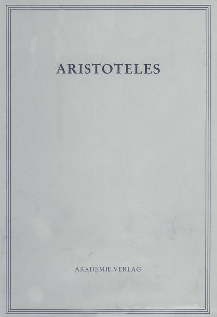 Flashar Hellmut; Rapp Christof: Aristoteles - Parva Naturalia III BAND 14/III