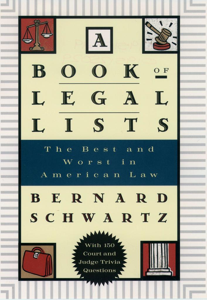 A Book of Legal Lists - Bernard Schwartz