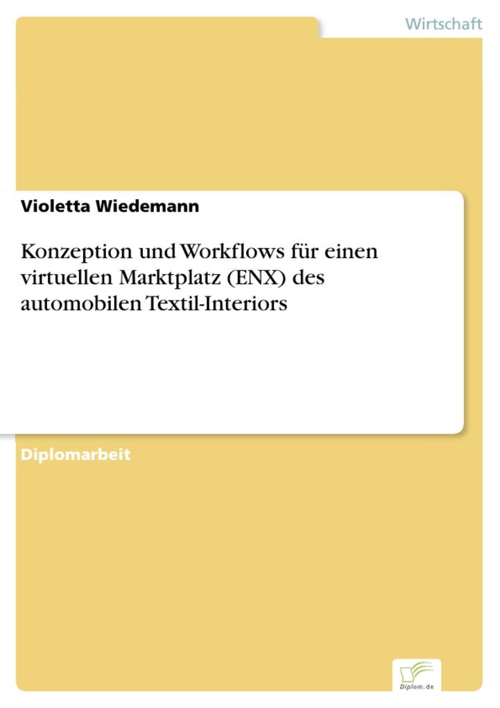 Konzeption und Workflows für einen virtuellen Marktplatz (ENX) des automobilen Textil-Interiors - Violetta Wiedemann