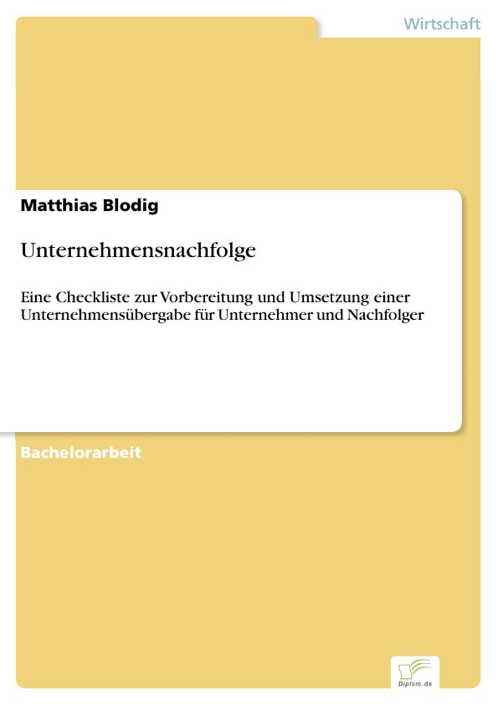 Unternehmensnachfolge - Matthias Blodig