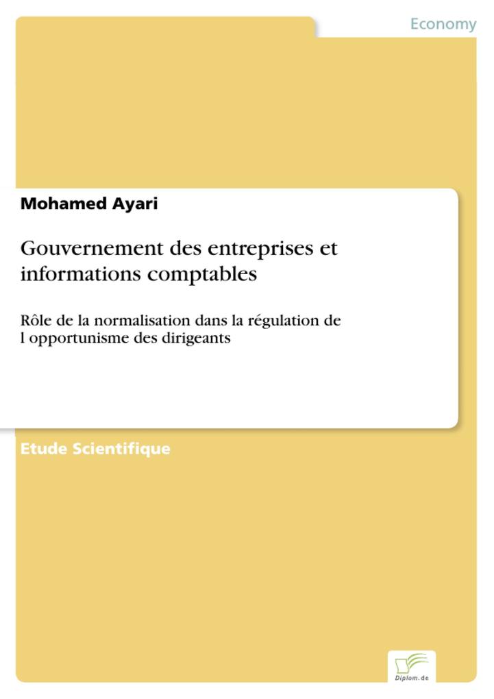 Gouvernement des entreprises et informations comptables - Mohamed Ayari