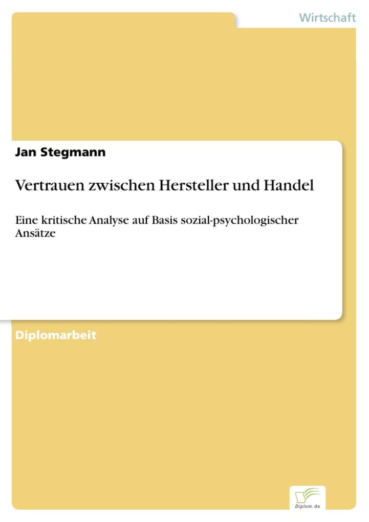 Vertrauen zwischen Hersteller und Handel - Jan Stegmann