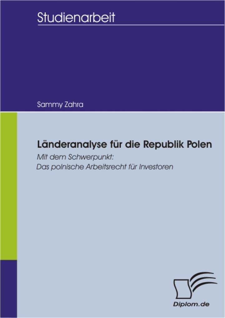Länderanalyse für die Republik Polen - Sammy Zahra