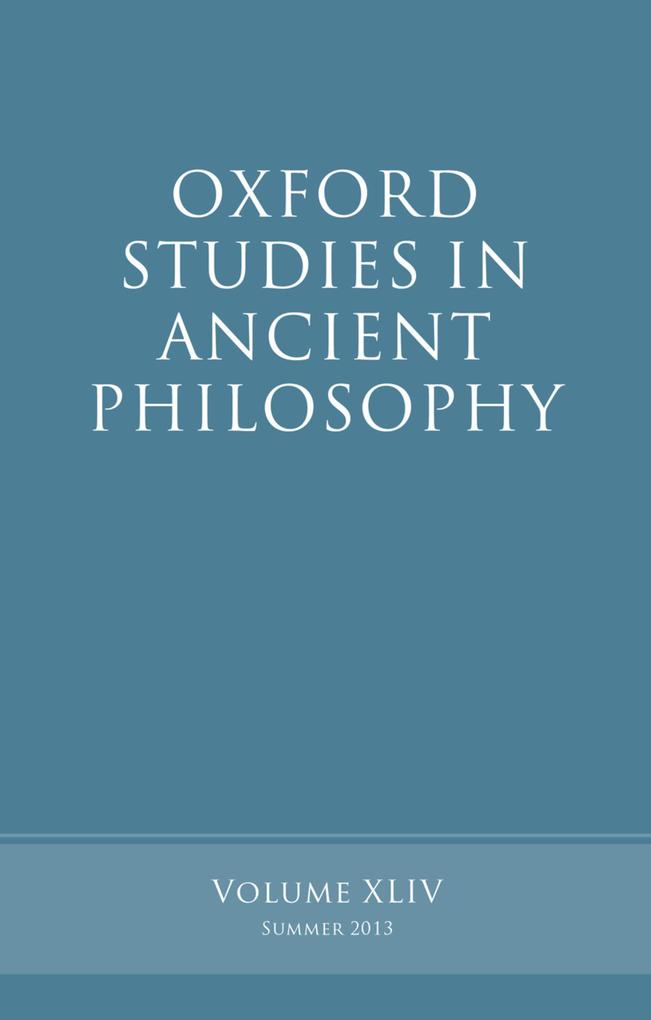 Oxford Studies in Ancient Philosophy Volume 44