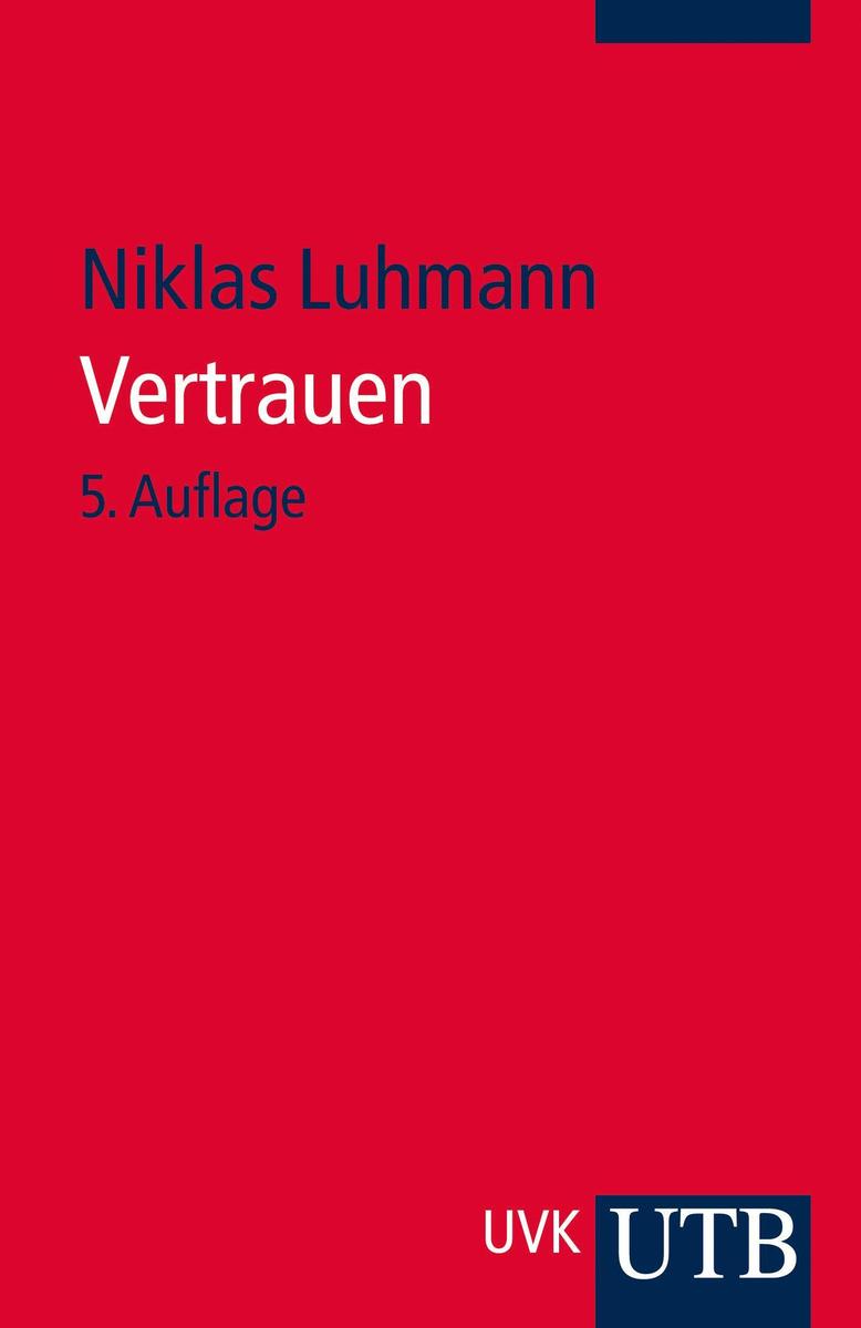 Utb Vertrauen, Fachbücher Von Niklas Luhmann - Bild 4