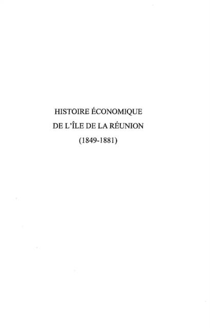 Histoire economique de l´ile de la reuni als eBook von HO HAI QUANG - Harmattan