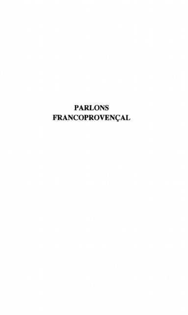 PARLONS FRANCOPROVENCAL - Dominique Stich