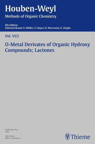 Houben-Weyl Methods of Organic Chemistry Vol. VI/2 4th Edition - Peter Müller/ Heidi Müller-Dolezal/ Wolfgang Schellhammer/ Fritz Schmidt/ Friedrich Sinn