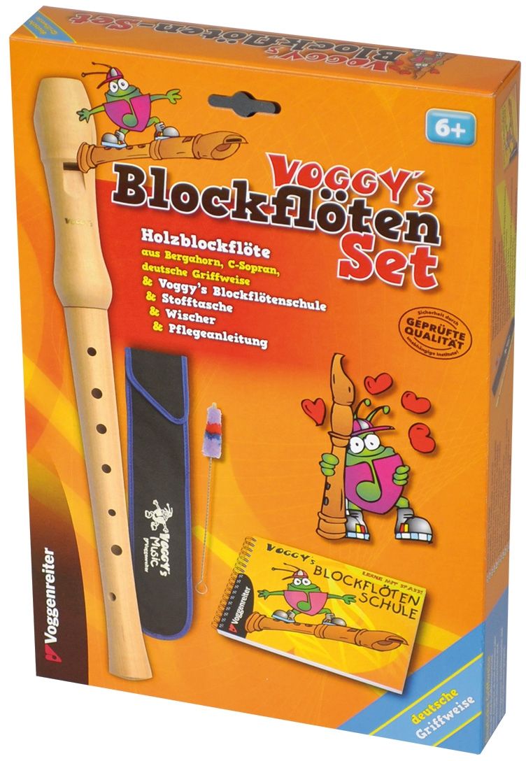 Voggy's Blockflöten-Set (dt. GW) | Ahornflöte, Tasche, Wischer + Buch im Karton - Image 8