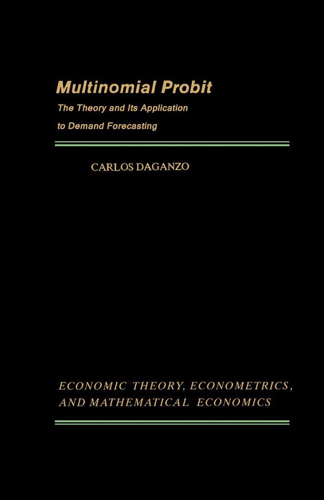 Multinomial Probit als eBook von Carlos Daganzo - Elsevier S&T
