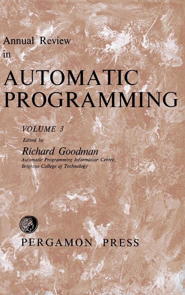 Annual Review in Automatic Programming