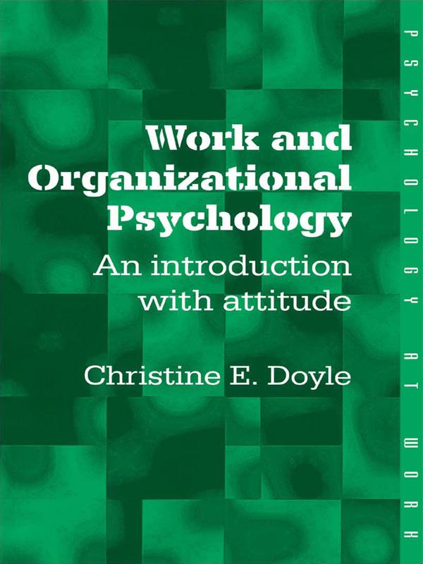 Work and Organizational Psychology - Christine Doyle