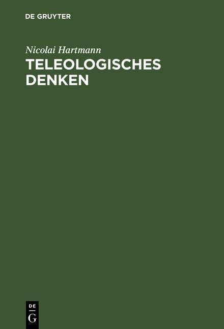 Teleologisches Denken - Nicolai Hartmann
