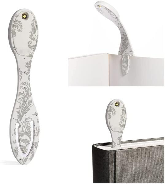 Bookchair Vertrieb Flexilight Leselicht (White Flowers) | Weiß | 2 In 1 Leselampe & Lesezeichen | Led Leselicht | Geschenk Für Leser Buchliebhaber | Deutsche Ausgabe - Image 5