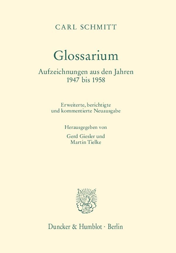 Duncker & Humblot Gmbh Glossarium. - Bild 5