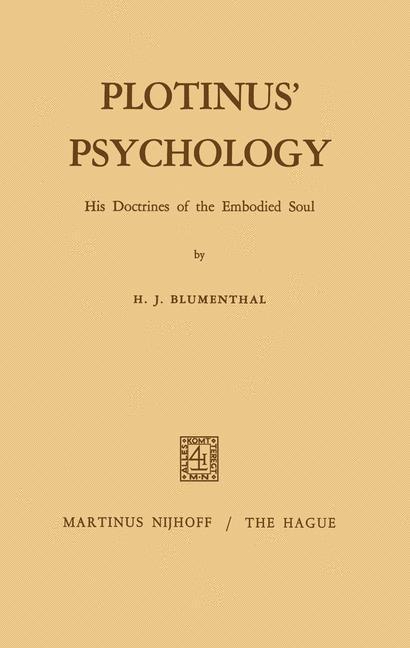 Plotinus' Psychology - H. J. Blumenthal