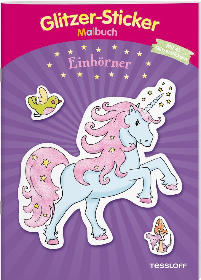 Glitzer-Sticker Malbuch. Einhörner: Mit 45 glitzernden Stickern! (Malbücher und -blöcke) - Bild 9