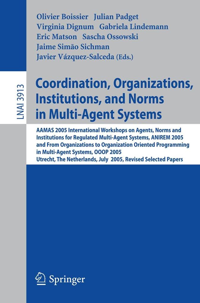 Coordination Organizations Institutions and Norms in Multi-Agent Systems