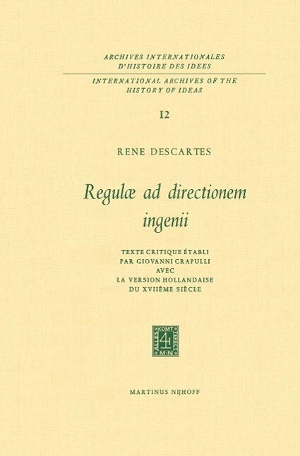 Regulæ ad Directionem IngenII - René Descartes
