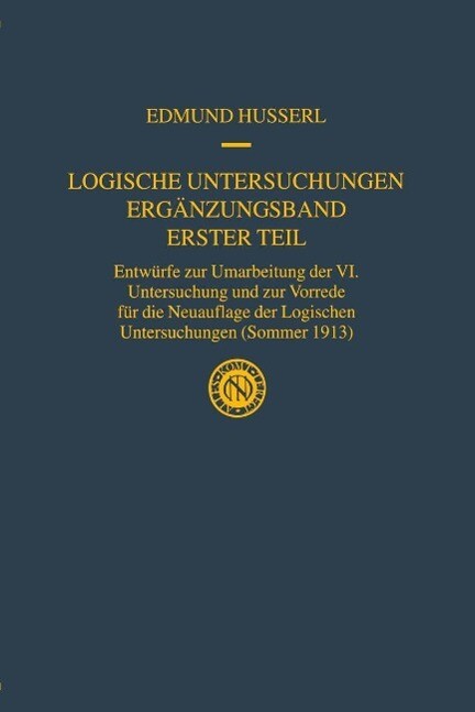Logische Untersuchungen Ergänzungsband Erster Teil - Edmund Husserl