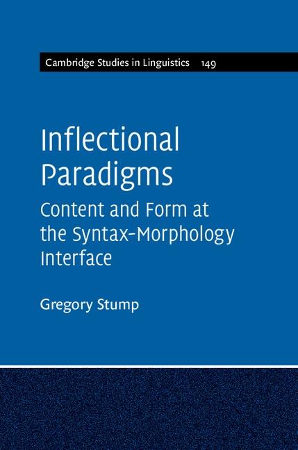 Inflectional Paradigms - Gregory Stump