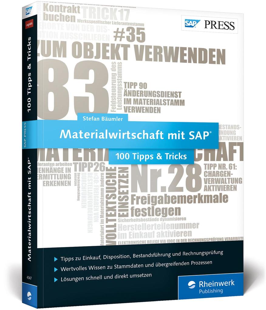 Materialwirtschaft mit SAP 100 Tipps & Tricks (Buch Materialwirtschaft mit SAP 100 Tipps & Tricks (Buch
