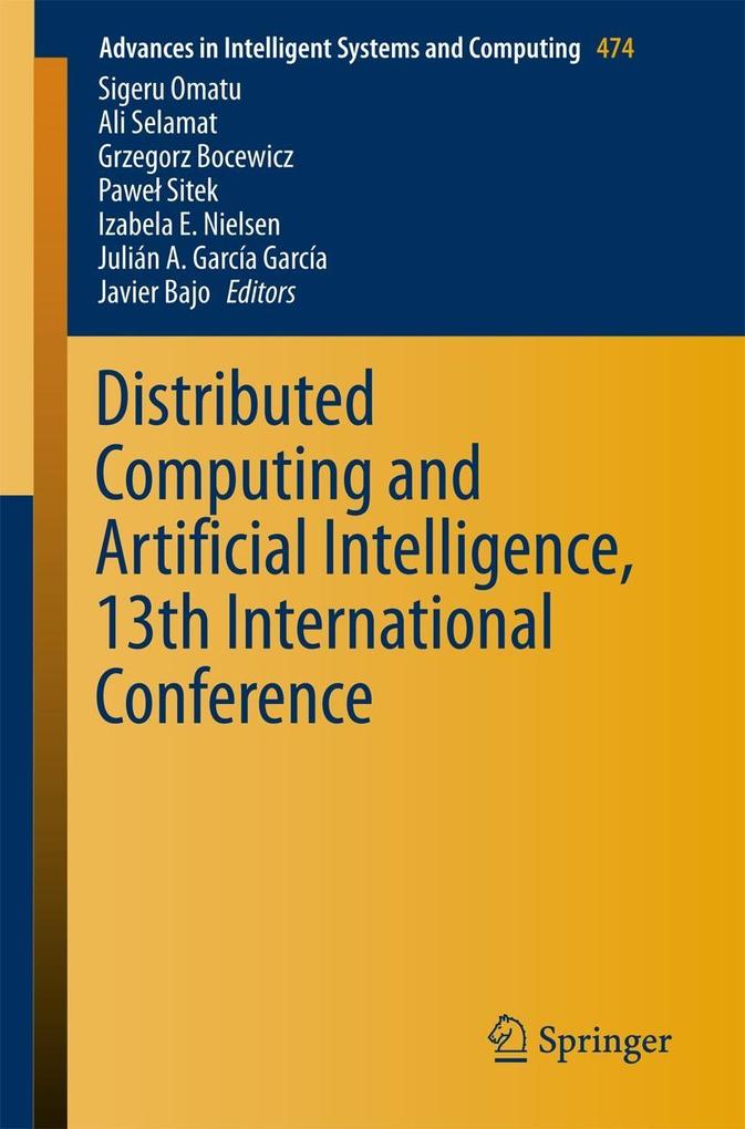 Distributed Computing and Artificial Intelligence 13th International Conference