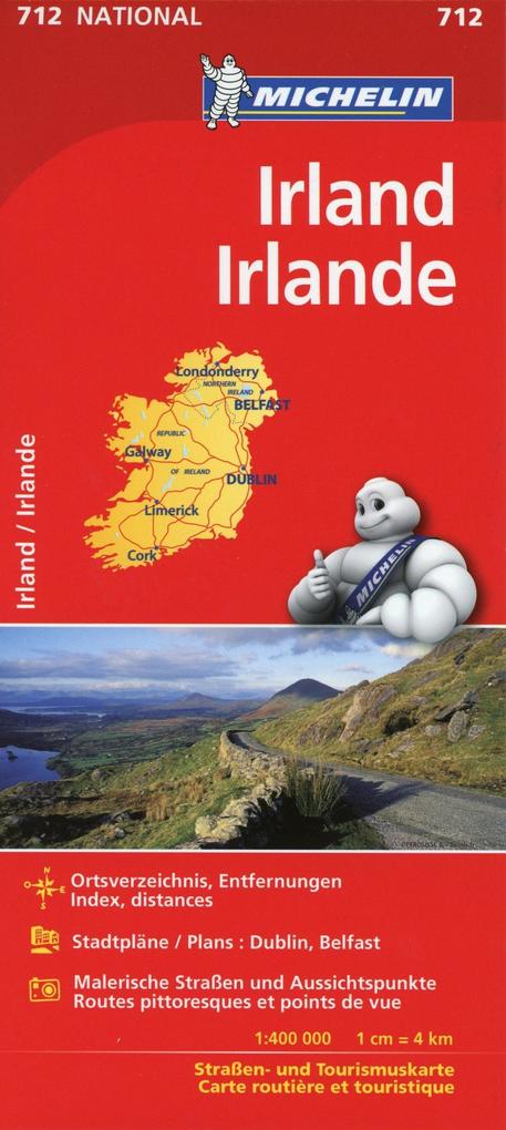 Michelin Nationalkarte Irland 1 : 400 000