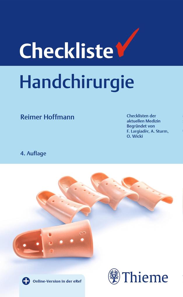 Checkliste Handchirurgie - Reimer Hoffmann