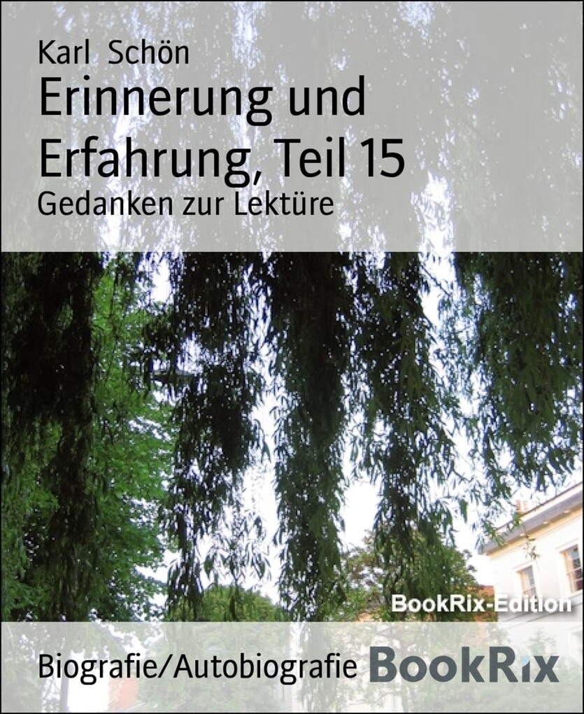 Erinnerung und Erfahrung, Teil 15 als eBook von Karl Schön - BookRix