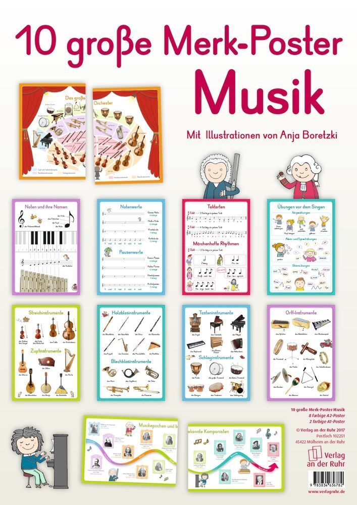 Redaktionsteam Verlag an der Ruhr ~ 10 große Merk-Poster Musik 9783834636782 - Image 6