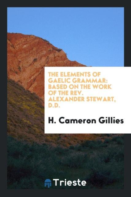 The elements of Gaelic grammar als Taschenbuch von H. Cameron Gillies - Trieste Publishing