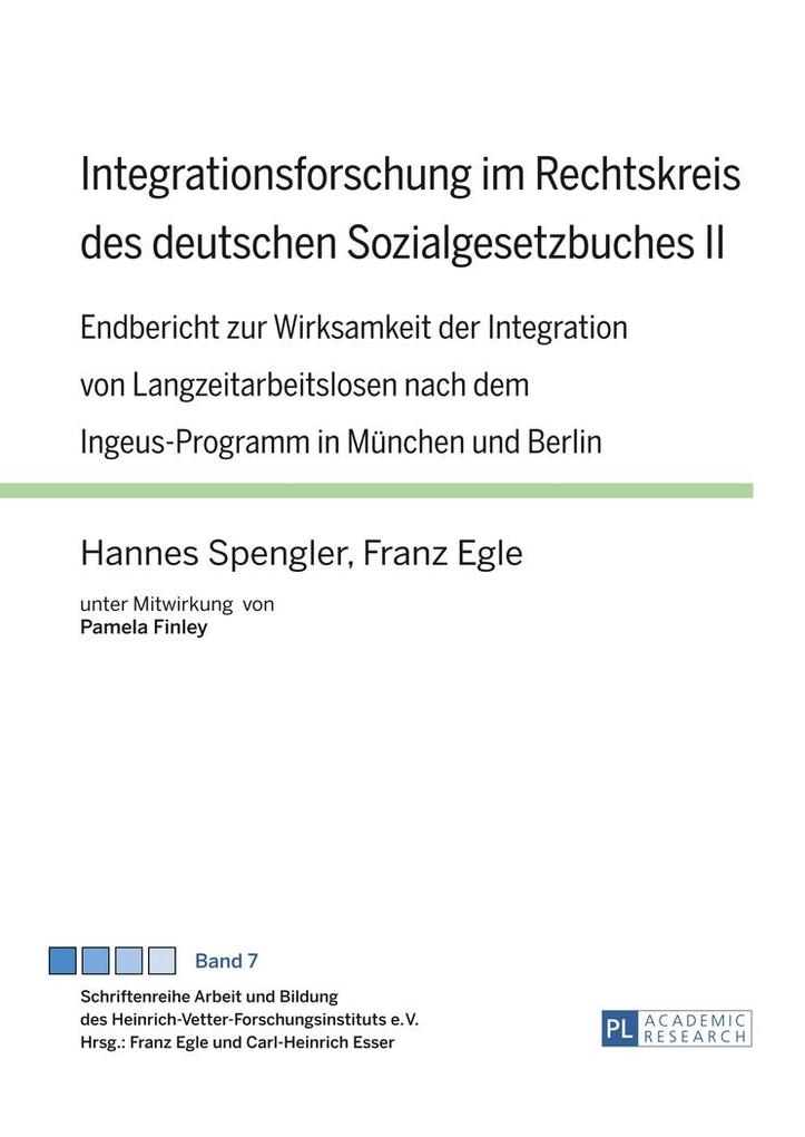 Integrationsforschung im Rechtskreis des deutschen Sozialgesetzbuches II - Spengler Hannes Spengler