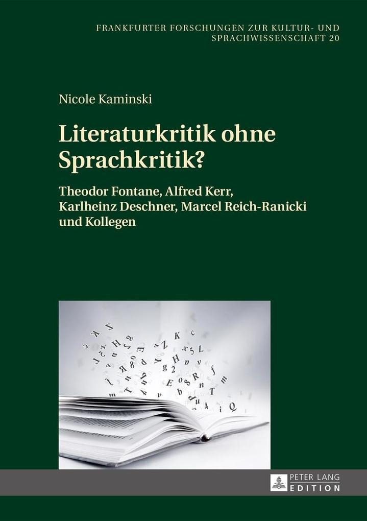 Literaturkritik ohne Sprachkritik? - Kaminski Nicole Kaminski