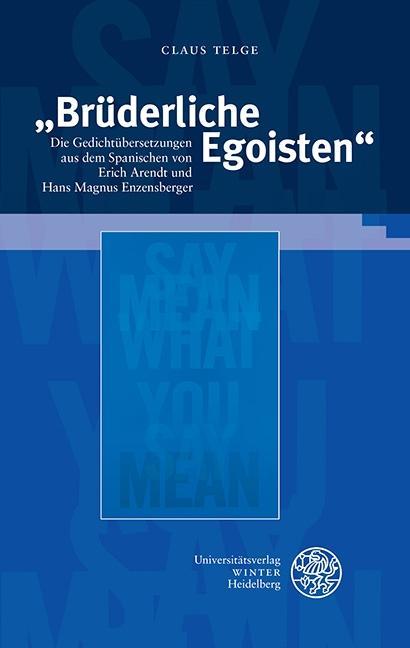 'Brüderliche Egoisten' - Claus Telge