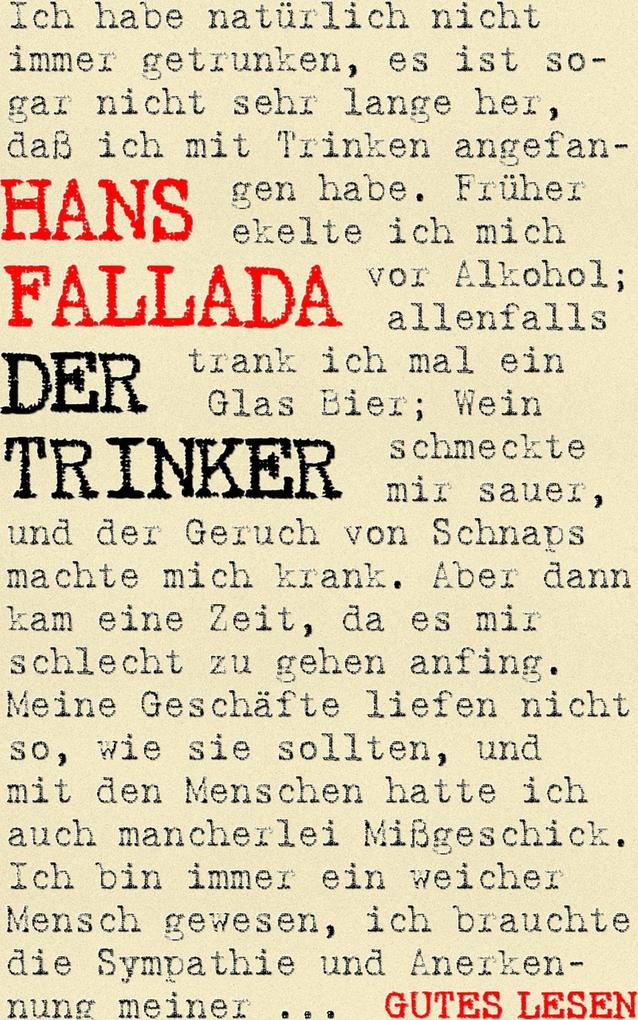Der Trinker - Hans Fallada