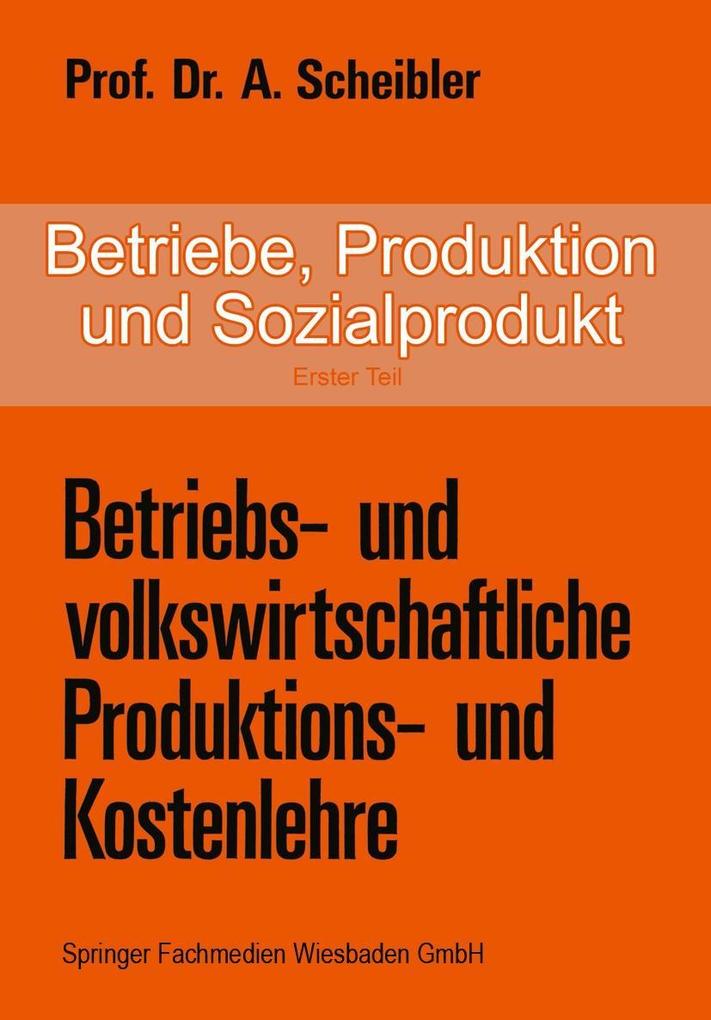 Betriebe Produktion und Sozialprodukt