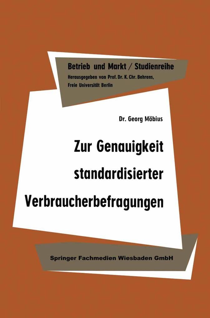 Zur Genauigkeit standardisierter Verbraucherbefragungen - Georg Möbius